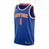 Knicks Youth Icon Obi Toppin Swingman Jersey In Blue - Front View