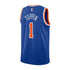 Knicks Youth Icon Obi Toppin Swingman Jersey In Blue - Back View