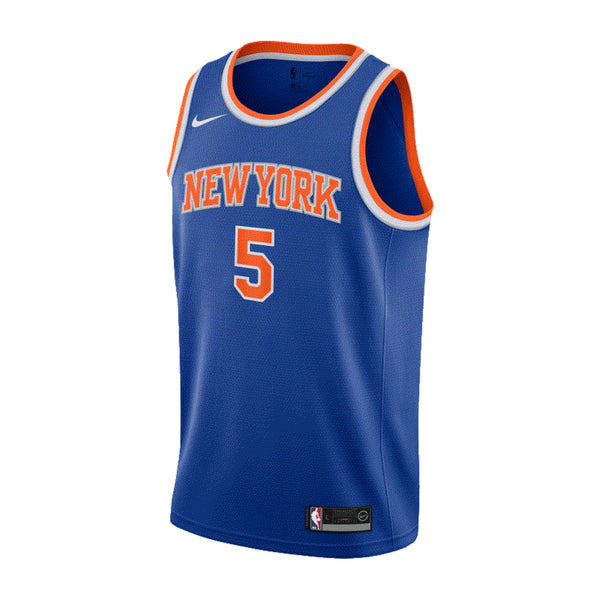 Knicks Youth Icon Immanuel Quickley Swingman Jersey In Blue - Front View