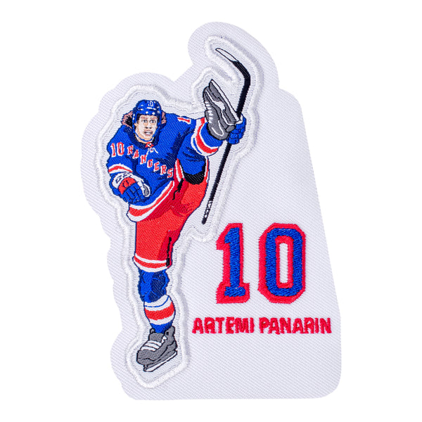 Rangers Artemi Panarin Player Collectible Patch In White, Blue & Red - Front View