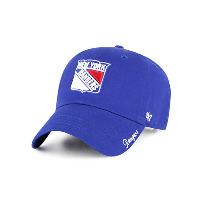 Women's '47 Brand Rangers Miata Clean Up Hat In Blue, White & Red - Angled Left Side View