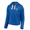 Women's Rangers Cropped Raw Edge Pullover Sweatshirt in Blue - Front View