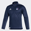 Adidas Rangers Quarter Zip Pullover in Navy - Front View