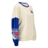 Women's G3 Starter Rangers Retro Crew Sweater In Cream & Blue - Right Side View