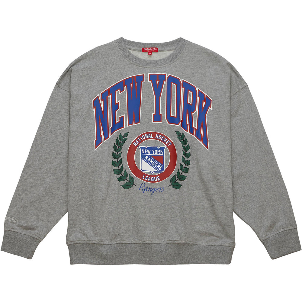 Men's Relaxed New York Rangers Graphic Hockey Jersey Hoodie in Blue Size S from Hollister