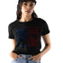Womens Wild Collective Rangers Chill Crop Tee in Black - Front View