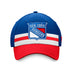 Fanatics Rangers Authentic Pro Draft Royal Flex Hat in Red, White and Blue - Front View