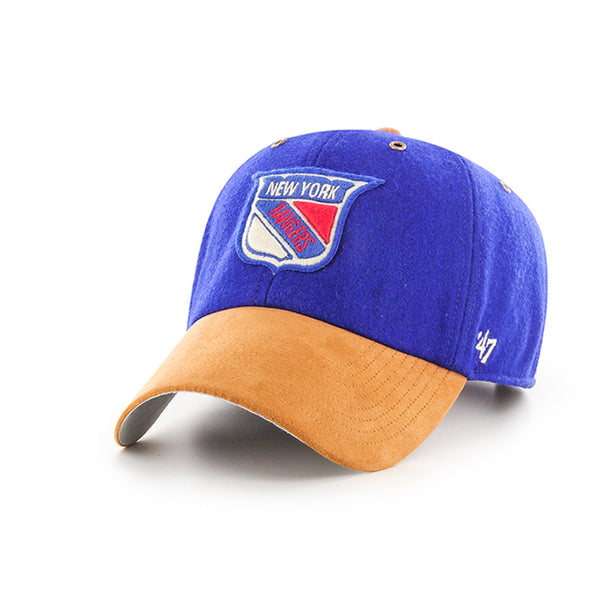 '47 Brand Rangers Willowbrook Clean Up Adjustable Hat in Blue and Brown - Left View