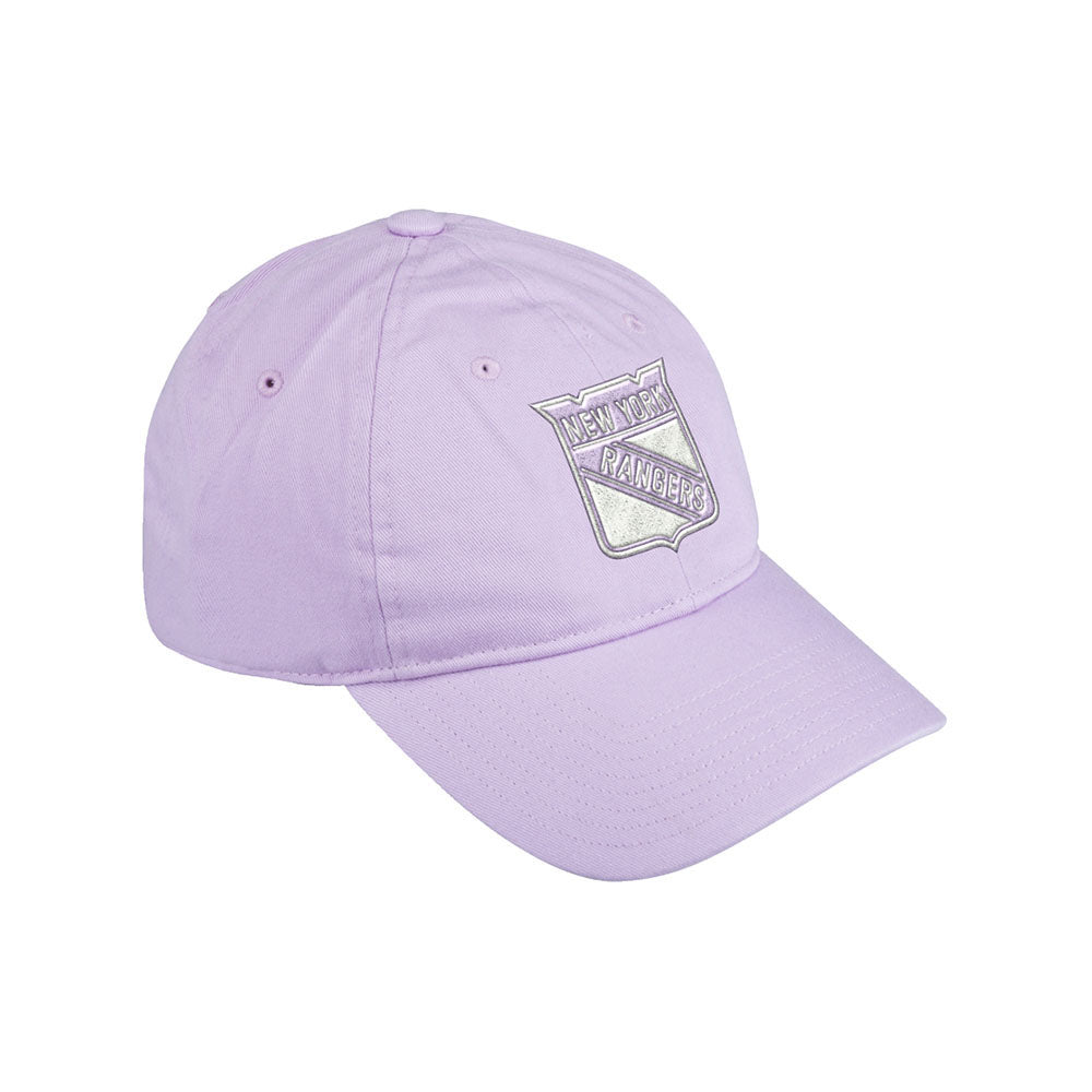 New York Rangers adidas 2021 Hockey Fights Cancer Cuffed Knit Hat with Pom  - Purple