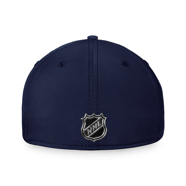 Fanatics Rangers Authentic Pro Training Camp Flex Hat In Blue & Red - Back View