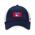Fanatics Rangers Authentic Pro Structured Trucker Hat In Blue, Grey & Red - Front View