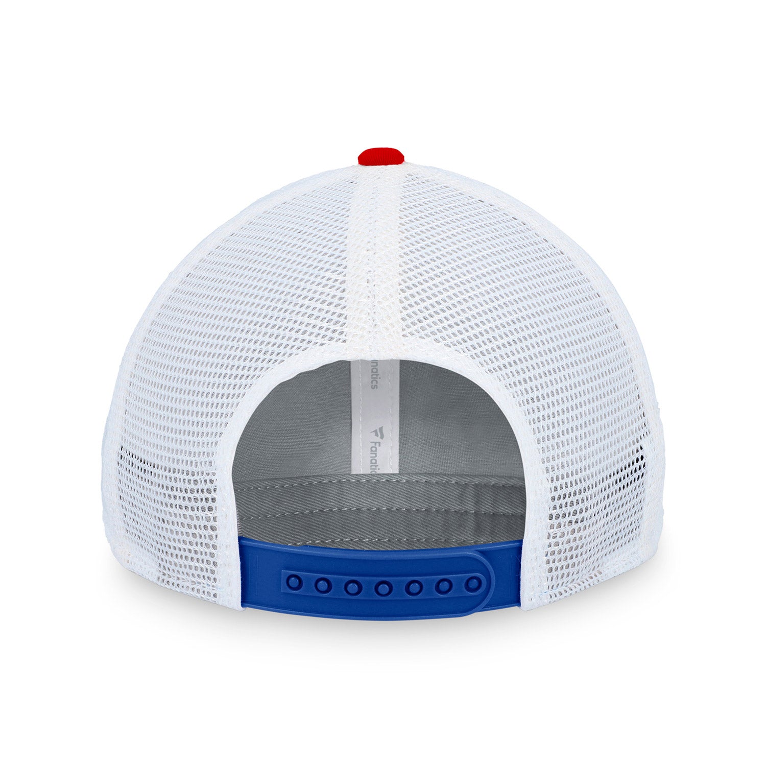Fanatics Rangers Iconic Gradiant Trucker Hat In Blue, White & Red - Back View