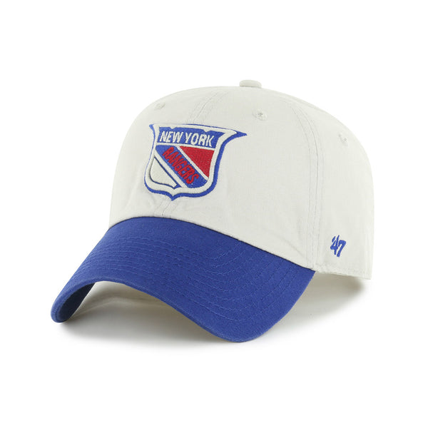 '47 Brand Rangers Sidestep Clean Up Hat In White & Blue - Angled Left Side View