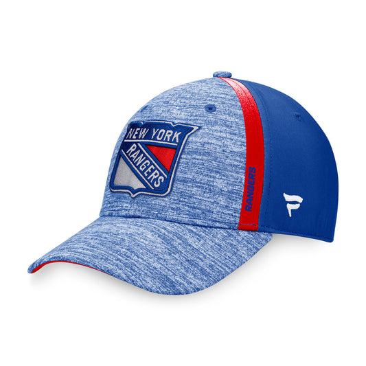 Fanatics Rangers Defender Structured Flex Hat In Blue - Angled Left Side View