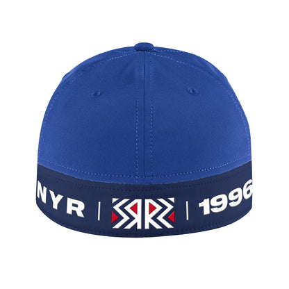 Adidas Rangers Reverse Retro 2022 Stretch Hat In Blue & Red - Back View