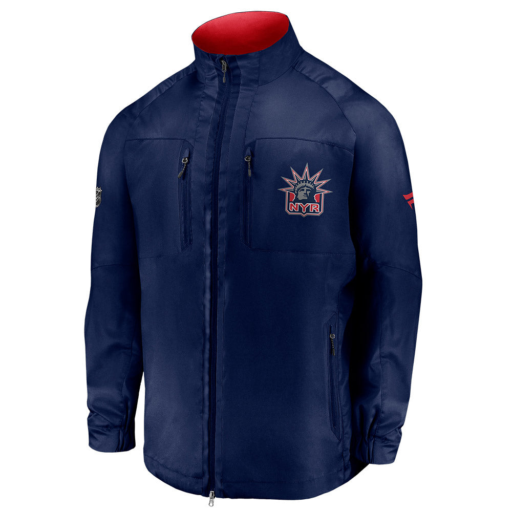 Nike New York Rangers Statue Of Liberty Leather Wool Varsity Vintage Jacket  M