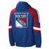 Starter Rangers Half Zip Pullover Pro Jacket in Blue and Red - Back View