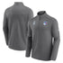 Fanatics Rangers 21-22 Playoff Authentic Pro Participant ¼ Zip in Grey - Front and Back View