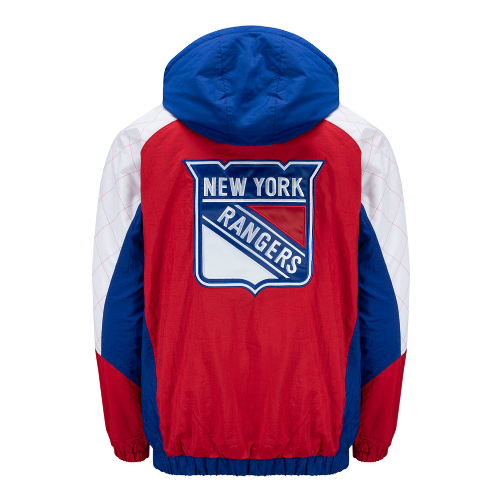 GIII Starter Rangers Stanley Cup Wool Leather Jacket