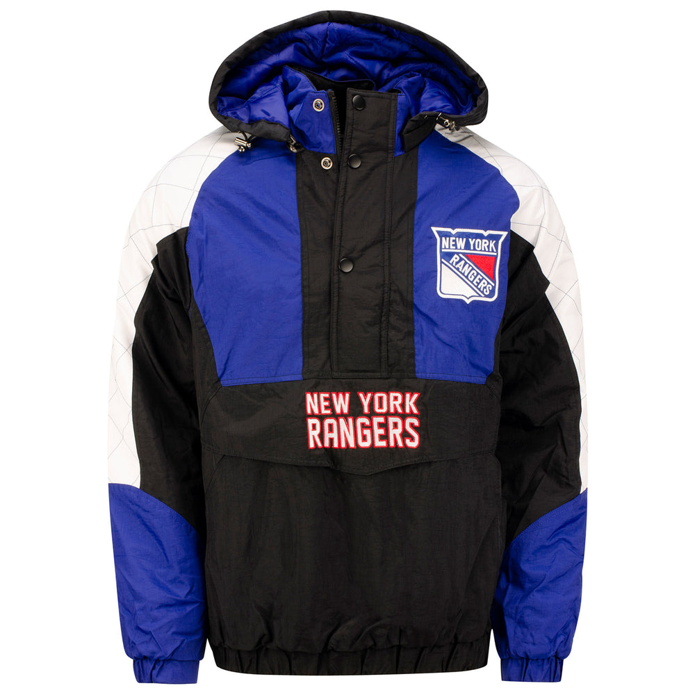 GIII Starter Rangers Stanley Cup Wool Leather Jacket