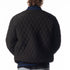 Wild Collective Rangers Quilted Jacket In Black & Blue - Back View On Model