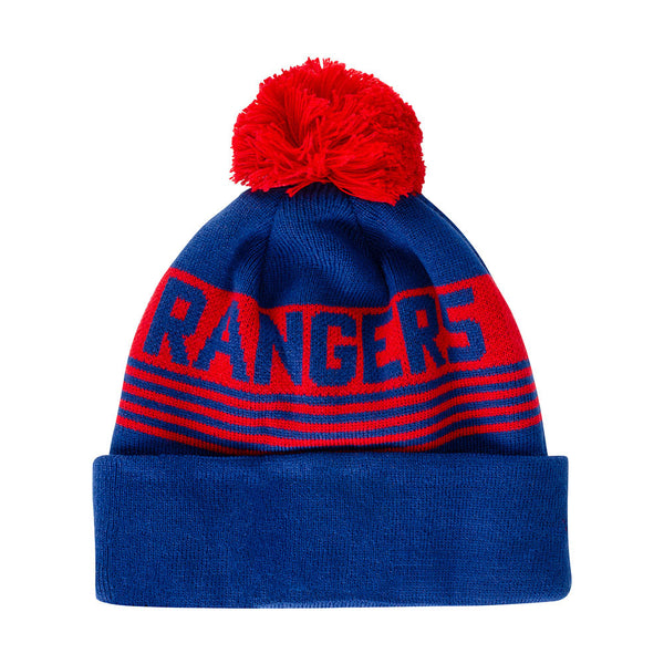 New Era Rangers Proof Knit Hat Success in Blue - Back View