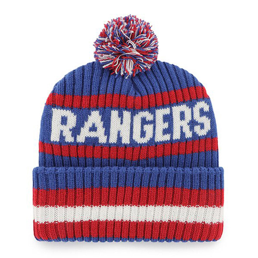 '47 Brand Rangers Bering Cuff Knit In Blue, Red & White - Back View
