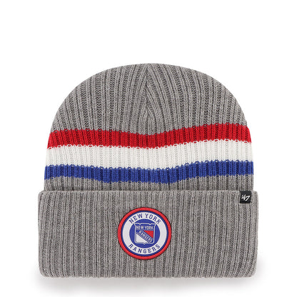 '47 Brand Rangers Highline Cuff Knit In Grey, White, Red & Blue - Front View