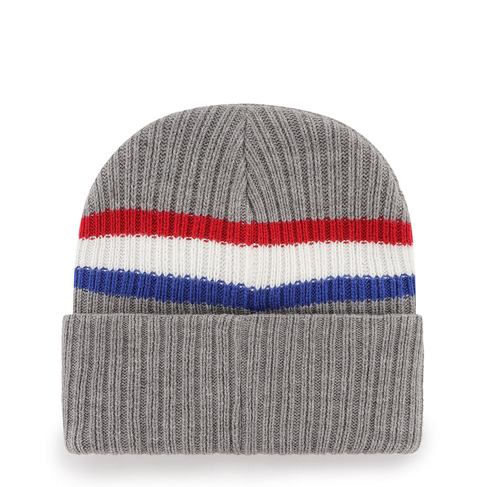 '47 Brand Rangers Highline Cuff Knit In Grey, White, Red & Blue - Back View