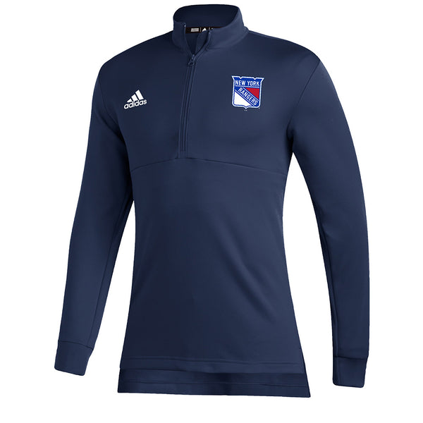 Adidas Rangers Primary Logo 1/4 Zip Pullover in Navy - Front View