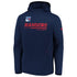 Rangers Authentic Pro Locker Room Pullover Hoodie in Navy - Front View