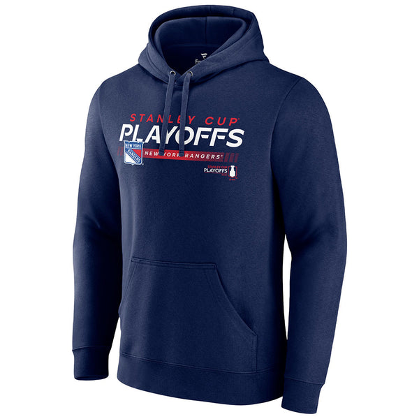 Fanatics Rangers 21-22 Playoff Participant Hood in Blue - Front View