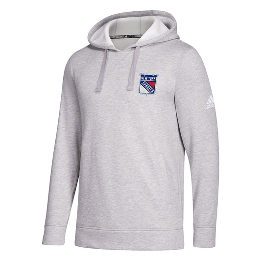 Adidas Rangers Fleece Hood In Grey - Front View