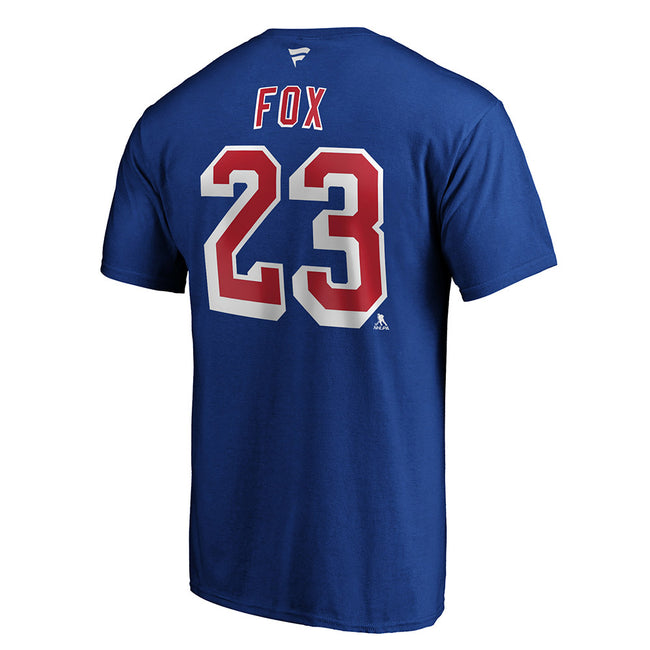 Adam Fox New York Rangers Women's Royal Backer Long Sleeve T-Shirt 