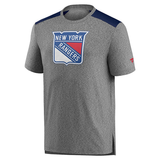 Rangers Fanatics Travel Clutch Training Tee In Grey - Front View