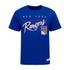 Mitchell & Ness Rangers Cursive Script Tee in Blue - Front View