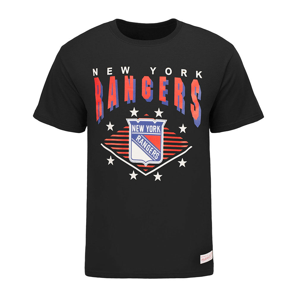 Mitchell & Ness Rangers Home Stand Tee in Black - Front View