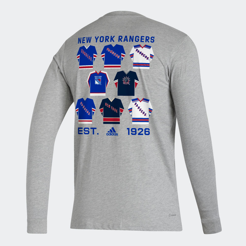 New York Rangers NHL Adidas Hockey Hoodie Sweatshirt (Men's Small) Gray