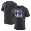 Fanatics Rangers 21-22 Playoff Participant Wraparound Tee in Grey - Front and Back View