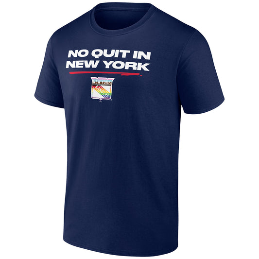 Exclusive No Quit in New York Pride Tee in Blue - Front View