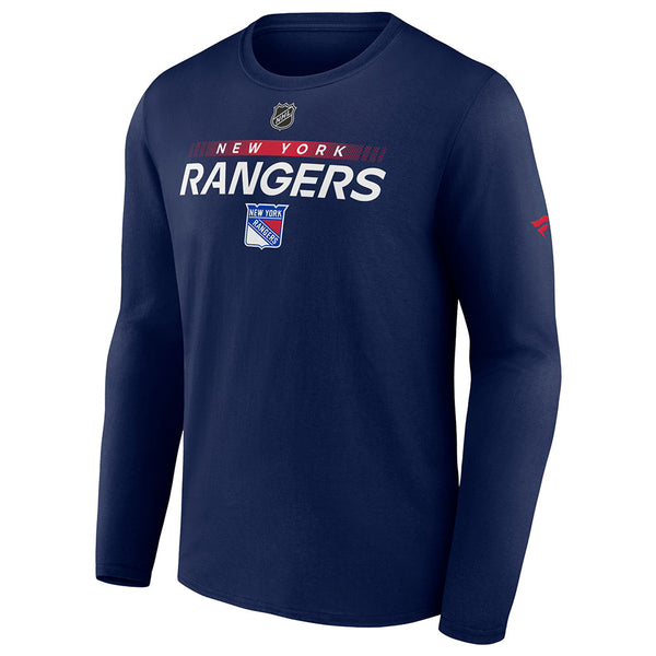 Fanatics Rangers Authentic Pro Cotton Long Sleeve Tee In Blue - Front View