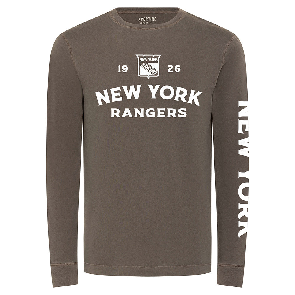 Sportiqe Rangers Mohave Pewter Longsleeve Tee In Grey - Front View