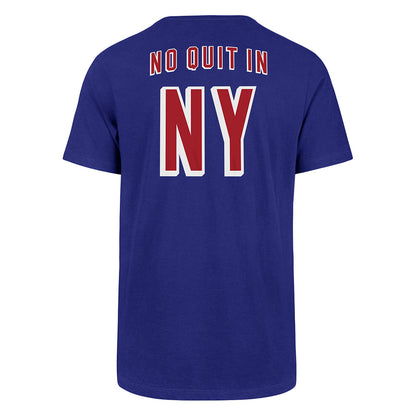 '47 Brand Rangers Exclusive No Quit Backer Tee In Blue - Back View