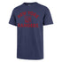 '47 Brand Rangers Double Back Scrum Tee In Blue & Red - Front View