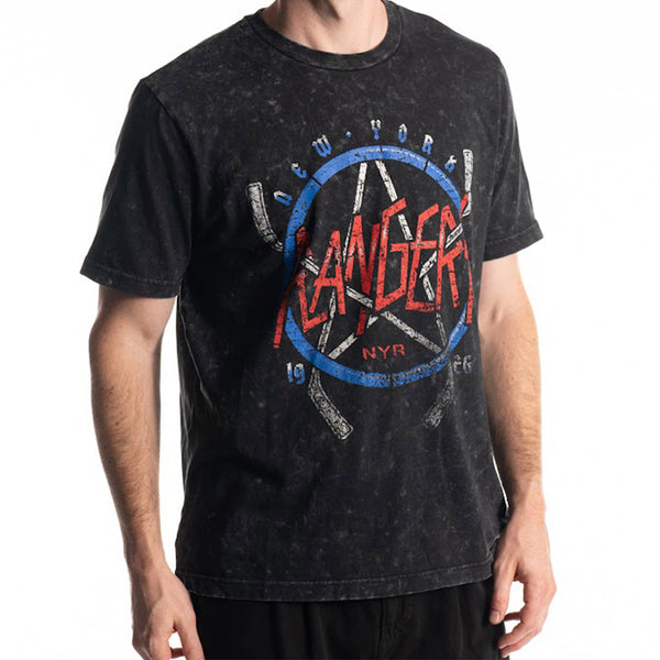 Wild Collective Rangers Band Tee In Black - Front View On Model