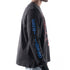Wild Collective Rangers Long Sleeve Tee In Black, Red & Blue - Right Side View On Model