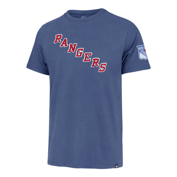 '47 Brand Rangers Wordmark Franklin Fieldhouse Tee In Blue - Front View