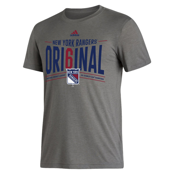 Adidas Rangers Original 6 Tee In Grey - Front View