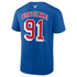 Vladimir Tarasenko Rangers Name & Number T-Shirt In Blue - Back View