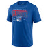 Fanatics Rangers 22-23 Playoff Participant Crease Triblend T-Shirt -In Blue - Front View